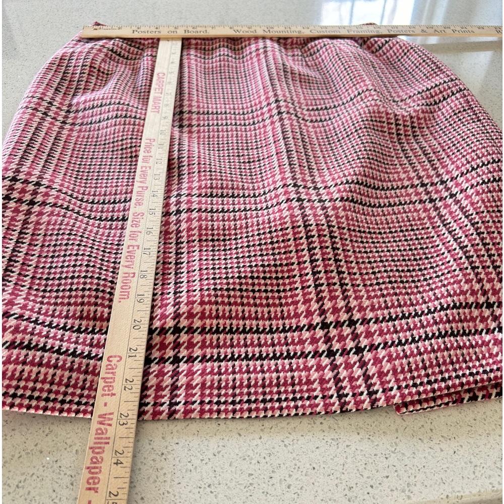 Talbots Women’s Size 14 Plaid Pink Pencil Skirt Wool Lined Classic Cottagecore - Picture 10 of 13